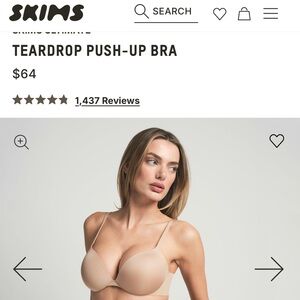 SKIMS Teardrop Push-Up Bra in Beige